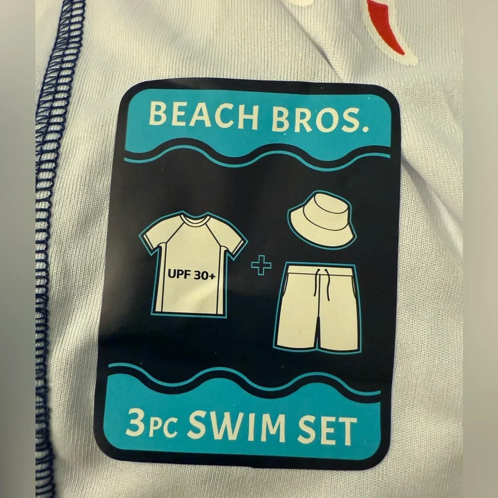 Beach Bros Boys 2 Piece Swim Set in Crab Theme| Size: 6